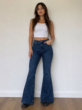 ZARA Dark Wash Bootcut Jeans  Size 10 (EUR 42)